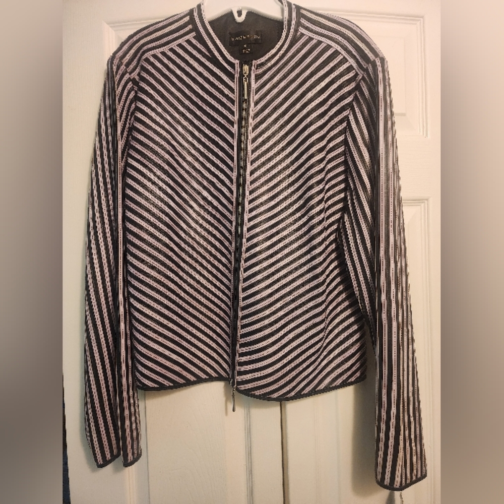 Bagatelle genuine leather jacket. Pink and black  new w/tags Large